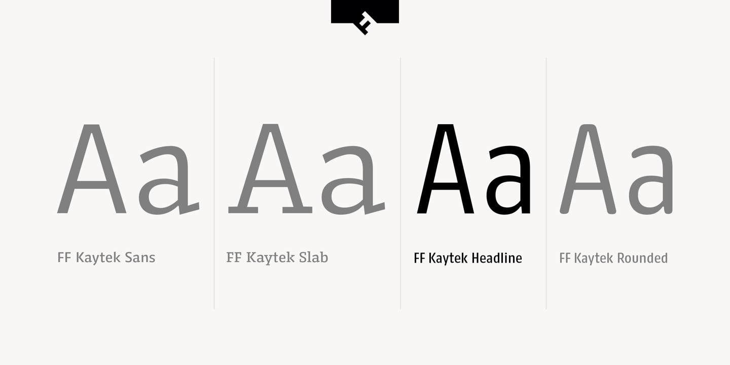 Ejemplo de fuente FF Kaytek Headline Medium